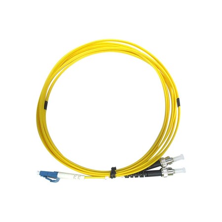 Monoprice Sngl Mode Fiber Optic Cbl - LC/ST_ 9/125 Type_ Duplex_ OFNR_ Yllw_ 1m 39454